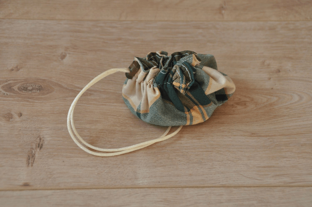 Pochette bourse  -- Vert carreau
