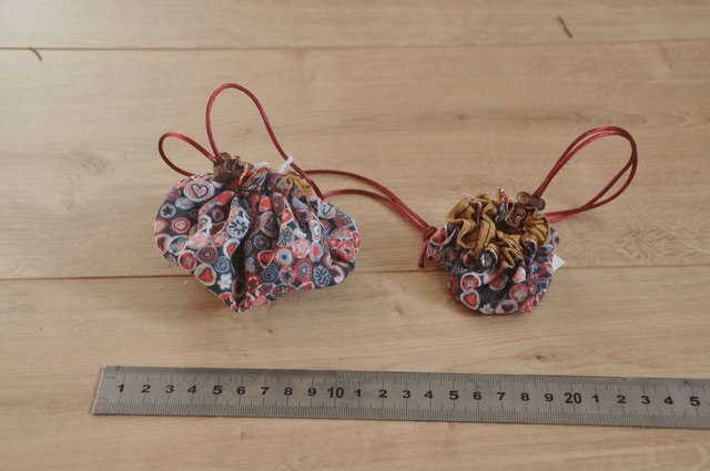 Pochette bourse -- Rose coeur